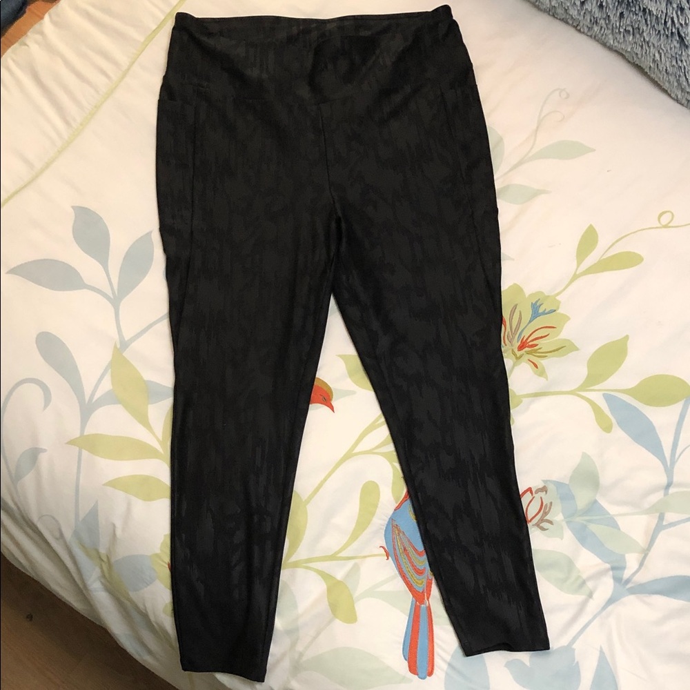 Black on black camo leggings